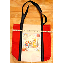 Gooseberry Patch Canvas Tote Home for the Holiday Christmas Scene 15&quot;W x... - $14.80
