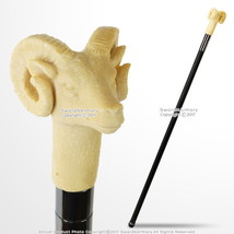 36&quot; Fantasy Walking Cane Stick with Ram Head Handle Costume - £15.80 GBP