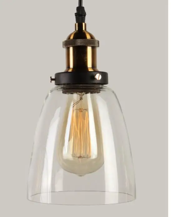 Pendant Lights Gl Pendant Lamps Loft Industrial Hang lamp Smoky Grey   Lustre Pe - £167.66 GBP