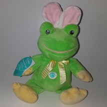 Frog Easter Bunny Ears Plush Sound Ribbit w/TAGS Dan Dee Easter Squeeze-N-Talk - £15.79 GBP