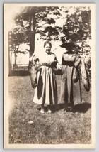 RPPC Two Edwardian Women Holding Huge Fish c1920 Real Photo Postcard C24 - £15.88 GBP