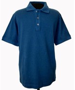 Banana Republic Polo Golf Shirt X LARGE XL Blue Short Sleeve Collar Buttons NEW - $18.72