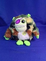 5&quot; Ty Monstaz Patch Pirate Green Furry Plush Stuffed Animal Toy Sparkle Eyes Toy - £14.78 GBP