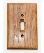 Vintage Natural Oak Wooden Single Light Switch Plate - £7.50 GBP