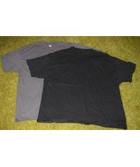 2 Smooth KNIT Cotton TEE SHIRTS 1 Grey &amp; 1 Navy Blue Size 4XL Beefy - $242.69 MXN