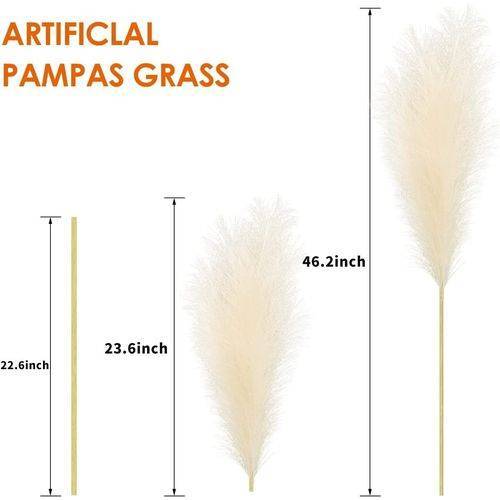 Primary image for  4 PCS Faux Pampas Grass Large 46"/3.8FT Tall Artificial Pompous Grass for Floor