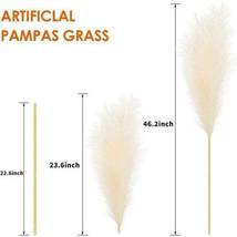  4 PCS Faux Pampas Grass Large 46&quot;/3.8FT Tall Artificial Pompous Grass for Floor - £31.96 GBP