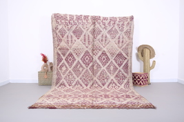 Purple handmade beni Mguild rug 6.5 FT X 10.7 FT - £1,016.39 GBP