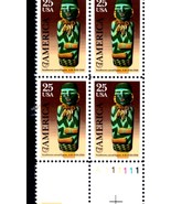 U S Stamps - America PUAS Southwest Carved Figure 25c stamps block of 4 ... - £2.40 GBP