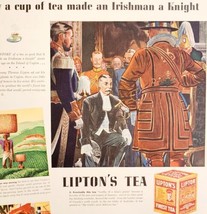 1945 Sir Thomas Lipton&#39;s Finest Tea Irishman A Knight Advertisement Ceylon HM2B - £19.08 GBP