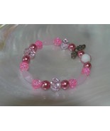 Estate Shades of Pink Plastic &amp; Glass Various Size &amp; Shaped Pink Bead Br... - £8.11 GBP