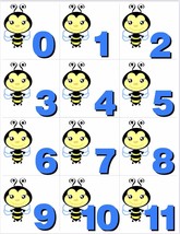 Honeybee - Numbers 0-31 Pocket Chart Cards or Calendar Learning Resource... - £11.14 GBP