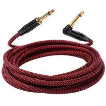 Corson 6.35Mm Mono Cable Gold Plated Male To Male Cotton Braided, Red, 3... - £23.21 GBP