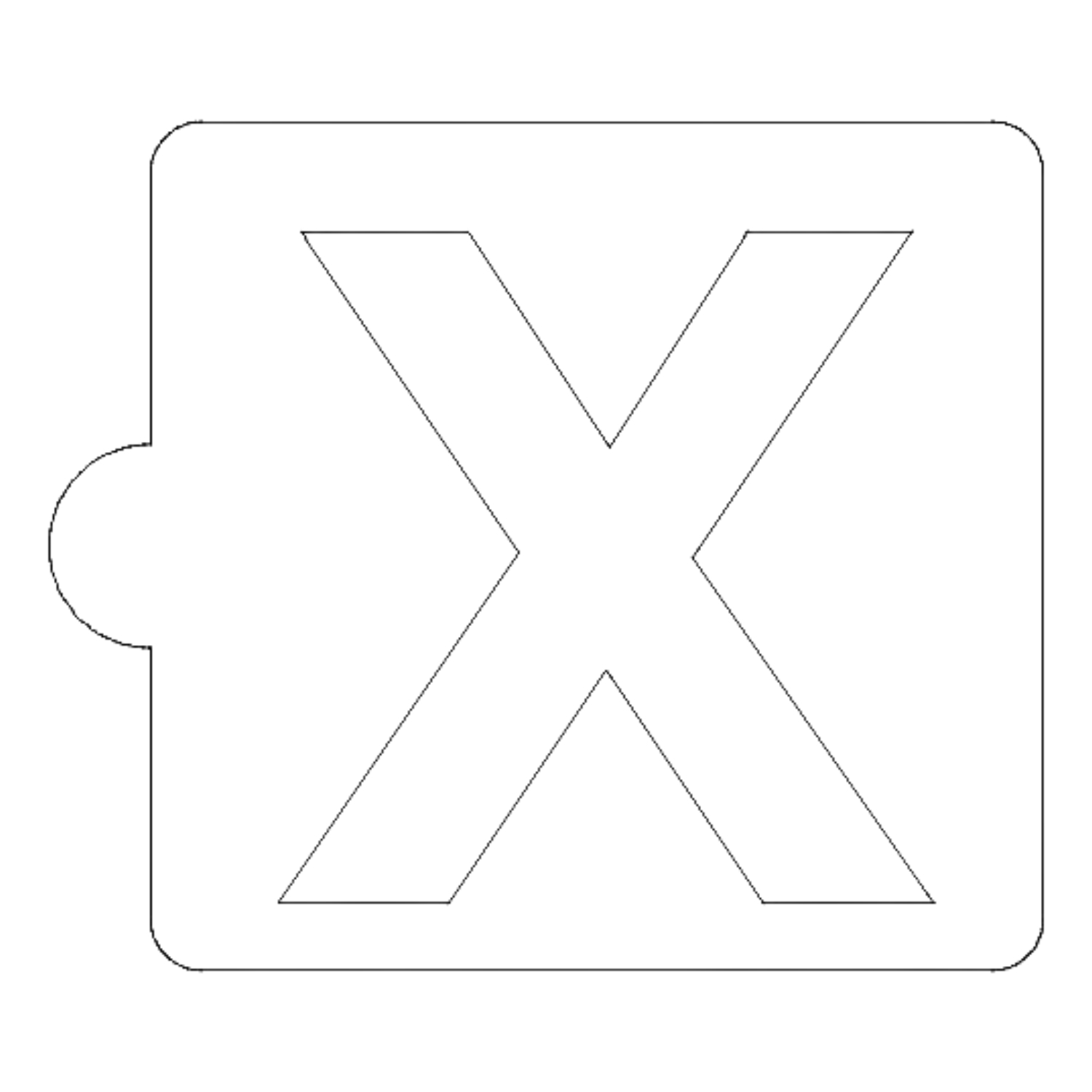 X Letter Alphabet Stencil for Cookies or Cakes USA Made LS107X - $3.99