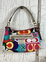 Coach Poppy Daisy Signature Pop Graffiti Demi Purse Handbag Multicolor Y2K - £72.62 GBP