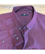 7 For All Mankind Men&#39;s Size XL Purple Plum Long Sleeve Button Down Dres... - $472.45 MXN