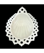 Westmoreland White Milk Glass Seashell Trinket Soap Dish Lace edge 3feet... - £17.64 GBP