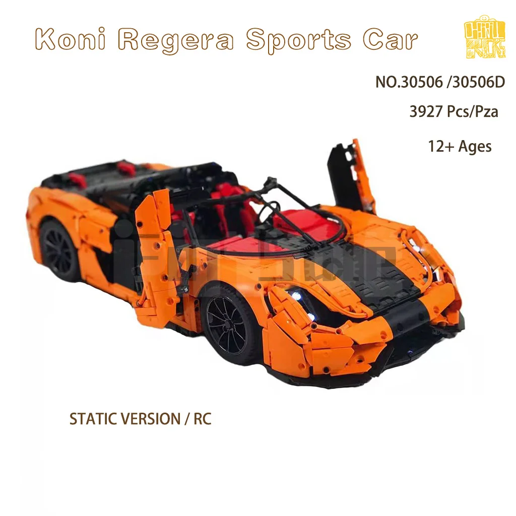 Moc-30506 Koni Regera Sports Car Dual Lithium Battery Model Building Blocks - £277.84 GBP+