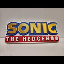 SONIC THE HEDGEHOG 3D Shelf/Wall Sign  Collectible Sonic Logo Memorabilia - $29.99
