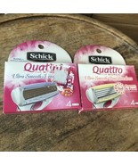 Schick Quattro Womens Razor Ultra Smooth Papaya &amp; Pearl &amp; Açaí - 4 Ct Each - $18.69