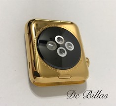 24 Karat Gold Plated 42MM Apple Watch Series 2 Stainless Steel Custom Body Only - £513.25 GBP