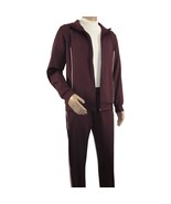 Men's Monte Carlo Turkey Jogging Suit 2pc Jump Set Stretchable 95164 Bur... - $150.00
