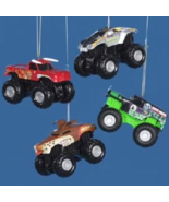 Set of 4 Monster Jam Truck Ornaments Kurt S Adler Grave Digger El Toro M... - $21.56