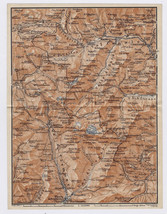 1910 Antique Map Of Dolomites Alps / AUSTRIA-HUNGARY Empire - Italy Border - £24.40 GBP