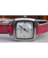 Skagen 245SSLP Mother of Pearl Dial Pink Leather Band Stainless Steel Wa... - £16.72 GBP
