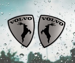 Fits for Volvo car deer decal sticker left right exterior sticker 2X silver - £5.53 GBP
