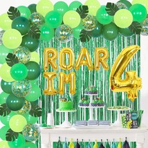 Dinosaur 4Th Birthday Party Decorations Dinosaur Balloon Garland Kit For... - $32.99