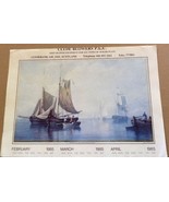 Calendar Sailing Ships Clyde Blowers Scotland 1985 Frameable Art 12 x 18 - $17.81