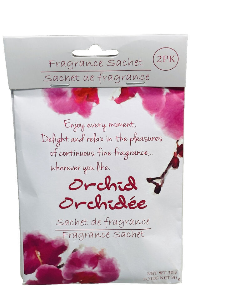 Fragance Sachet 2 Pk White Orchid Bath/Trash/Close Each Packet Net Wt 30 g - $12.75