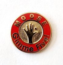 1980s Order Of The Moose Pin 5 Years Service Award Enamel Filled Gold To... - $19.99