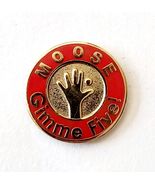 1980s Order Of The Moose Pin 5 Years Service Award Enamel Filled Gold To... - $28.01 CAD