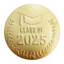 100 x Class of 2025 Stickers, Graduation Favor Gold Foil Stickers, 2025  - £20.01 GBP