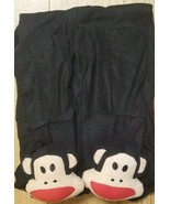 Black PAUL FRANK Baby MONKEY Adult FOOTED Fleece Pajamas Medium One Piec... - £22.15 GBP