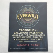 Everwild Concert Advertising Card Tropidelic Ballyhoo! Passafire 2021 - £7.95 GBP