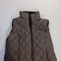 Weatherproof Women's Brown Faux Fur Reversible Full Zip Vest Size Medium image 9