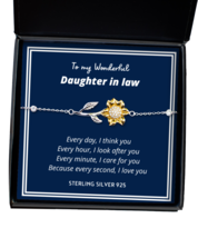 To my Daughter in Law, every day I think you - Sunflower Bracelet. Model... - £31.32 GBP