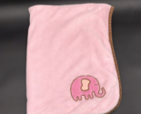 Hudson Baby Blanket Elephant Polka Dot Ear HB Single Layer Plush - $14.99