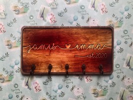 Personalized Key holder for wall / Rustic wall key holder / personalized gift /  - £40.67 GBP