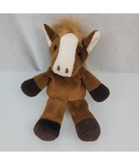 Kellytoy Stuffed Plush Brown Horse Pony White Stripe Blaze Bean Beanbag ... - £19.73 GBP