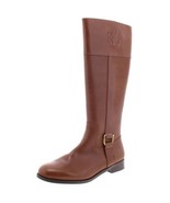 NEW LAUREN RALPH LAUREN BROWN  LEATHER TALL RIDING BOOTS SIZE 8 M - $200.11