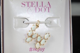 Stella &amp; Dot Charm (new) GOLD MOMENTO OPAL STONE LETTERS - W - C913GW - £19.60 GBP