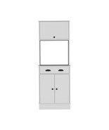 Pantry Cabinet Microwave Stand Warden, Kitchen, White - $302.99