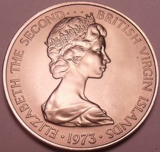 Selten Edelstein UNC Britisch Virgin Inseln 1973 5 Cent ~ 20k Minted ~ Royal - £3.69 GBP