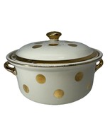 Vtg 1950 Hall&#39;s Superior Kitchenware Covered Casserole Dish Bowl Gold Po... - $49.08 CAD