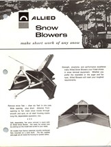 Vintage Allied Tractor Snow Blowers Chicago IL Sales Dealer Advertising ... - £12.13 GBP