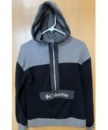 Columbia 3/4 Zip Pullover Hoodie Womens Small Front Snap Close Pocket Gr... - $362.87 MXN